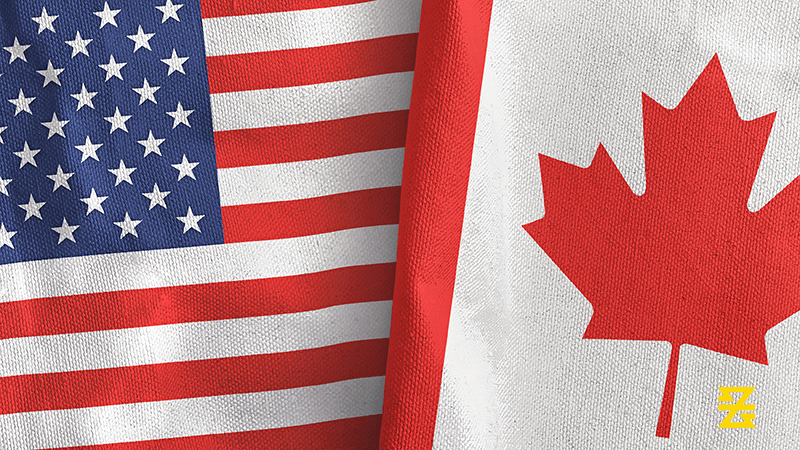 USDCAD foreign exchange currency represented with United States Dollar and Canadian Dollar with Baxia Markets logo