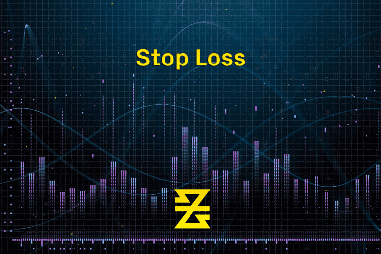 stop loss displayed over trending market and graph with baxia logo