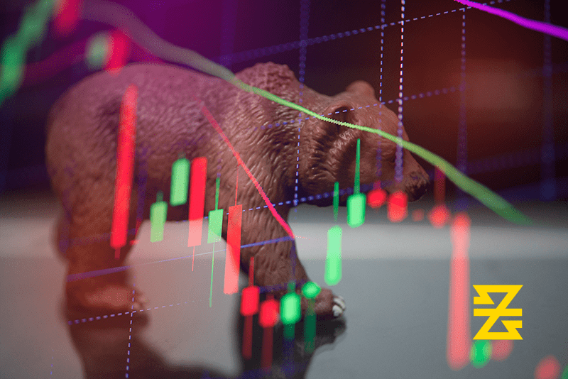 trading psychology explained with bear market and baxia logo