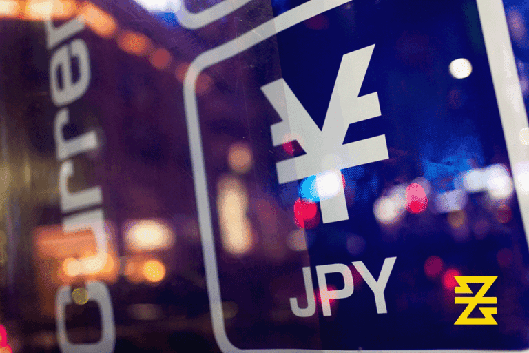 Japanese yen currency displayed as a trading option in the forex market