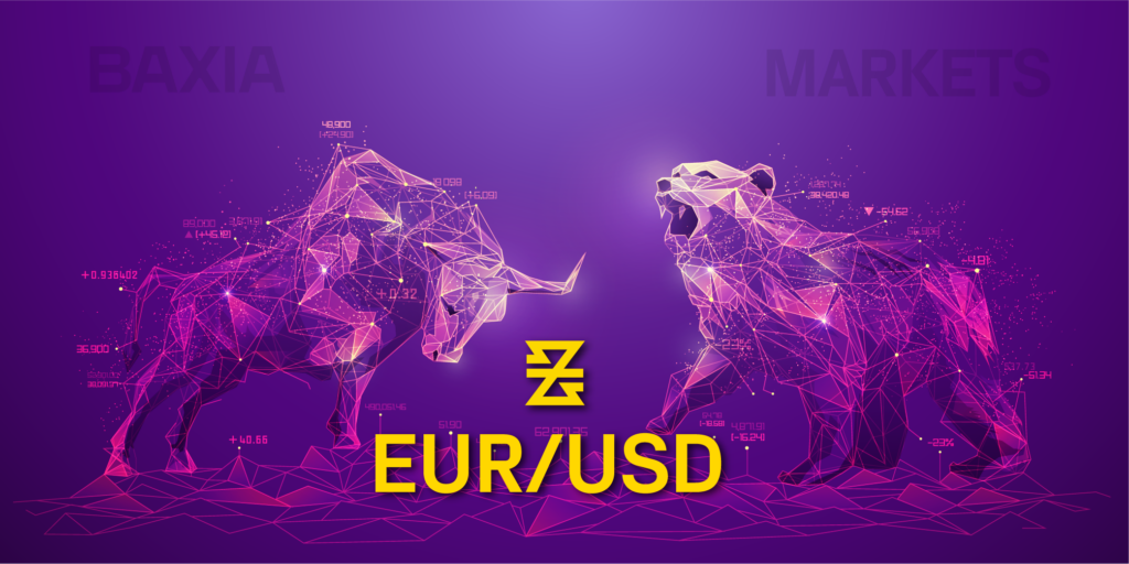 Display of bear and bull market for the trading term eur/usd with baxia markets time symbol