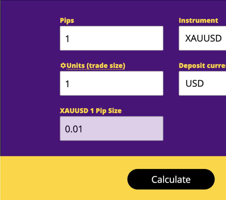 Pip Value Baxia Markets